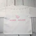 Košieľka na krst k39 farba podľa výberu + Sviečka na krst zlatý krížik