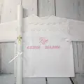 Košieľka na krst k39 farba podľa výberu + Sviečka na krst zlatý krížik