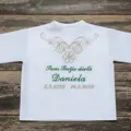 Košieľka na krst zelená zlatá