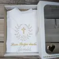 Krstová košieľka strieborná zlatá
