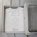 Košieľka na krst so strieborným krížikom