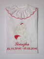 K34 - košieľka na krst červeno-strieborná