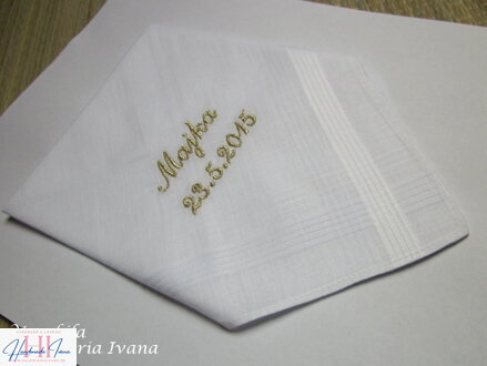 Vreckovka s vyšívaným menom/menami a dátumom