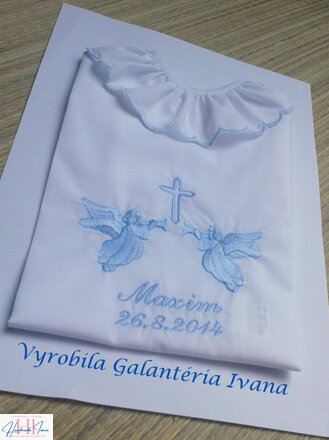 K33 - krstná košieľka modrá