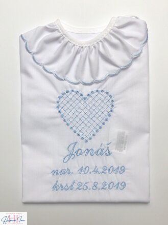 K06 - košieľka na krst modrá
