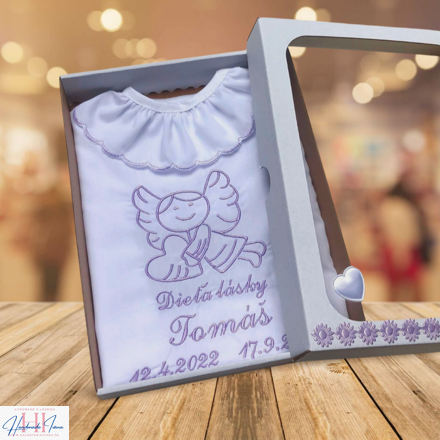 K11 - košieľka na krst fialová