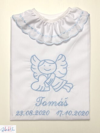 K11 - košieľka na krst modrá