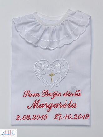 K42 - krstová košieľka bielo-červená