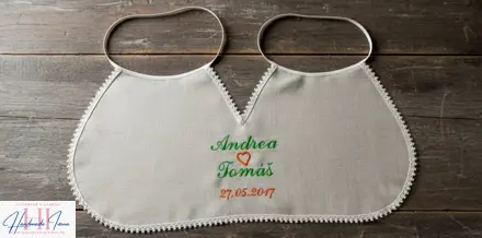 Dvojitý svadobný podbradník ražný