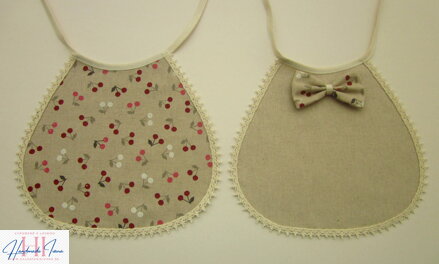 Svadobné podbradníky Ona a on ražné Čerešničky