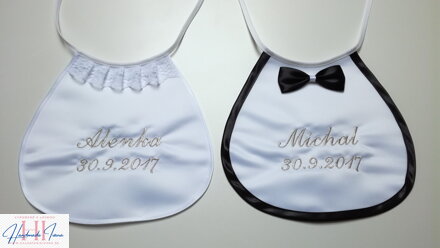 Svadobné podbradníky Ona a on a dieťa