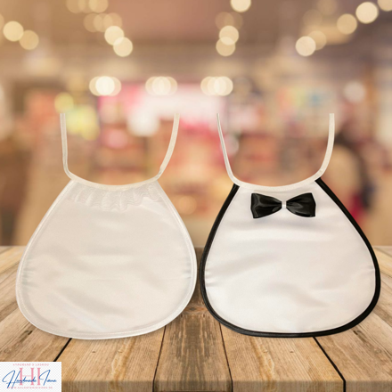 Svadobné podbradníky Ona a on bielo-čierne