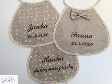 Svadobné podbradníky Rodinka ražné