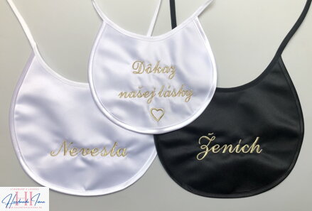 Svadobné podbradníky Rodinka 2 - zlatá  - odoslanie do 24 hodín