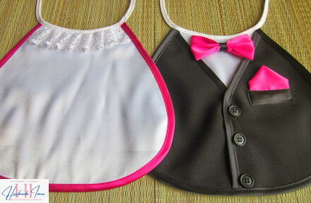 Svadobné podbradníky Sme svoji bez výšivky cyklaménové