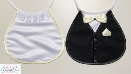 Svadobné podbradníky Sme svoji bez výšivky smotanové