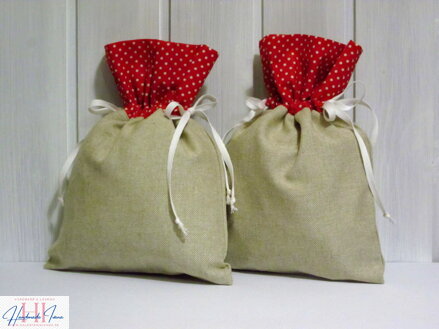 Mikulášske vrecúško Biele bodky