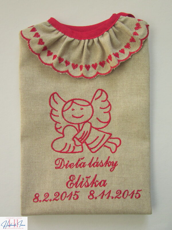 K21 - krstová košieľka červená výšivka