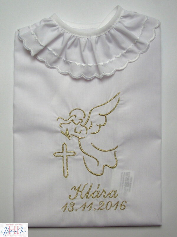 K40 - košieľka na krst zlatá