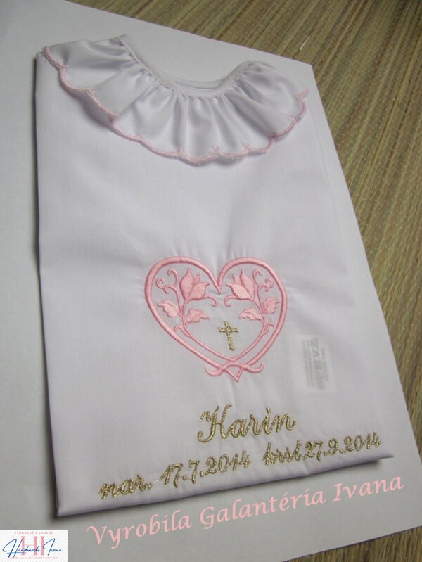 K42 - krstová košieľka ružová