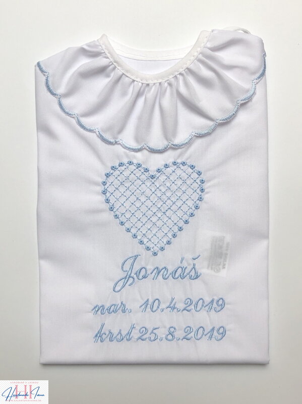 K06 - košieľka na krst modrá