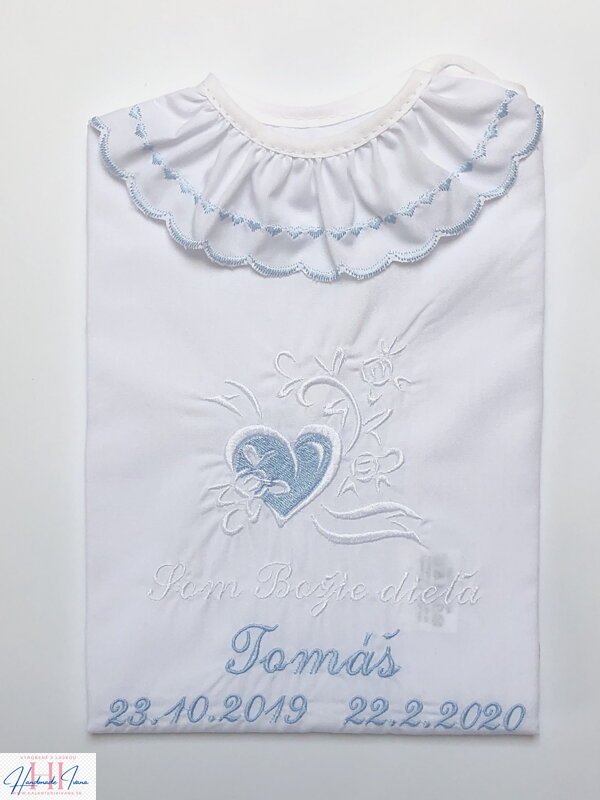 K12 - košieľka na krst modrá