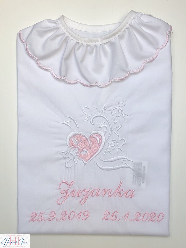 K12 - košieľka na krst ružová