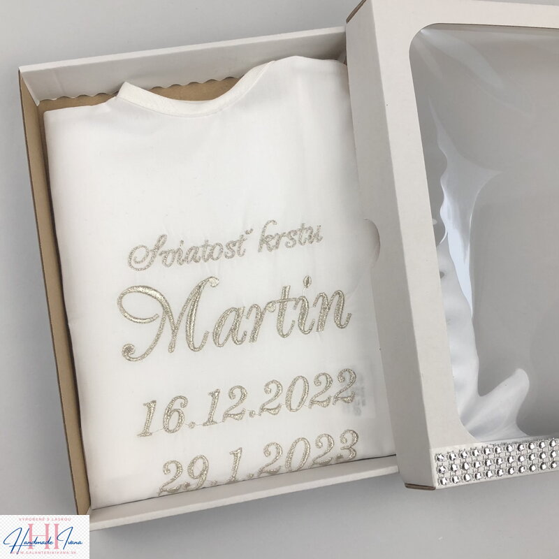 K18 - krstová košieľka farba výšivky podľa výberu