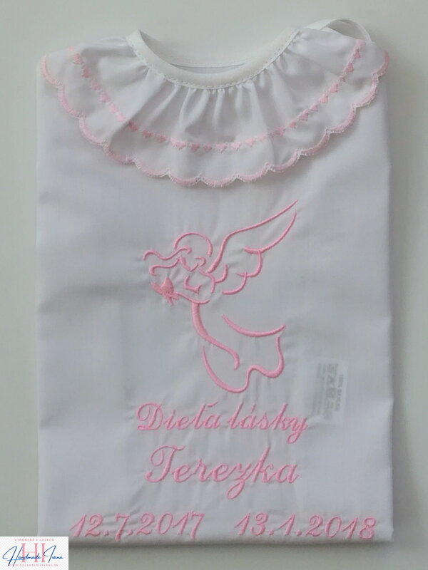 K40 - košieľka na krst ružová