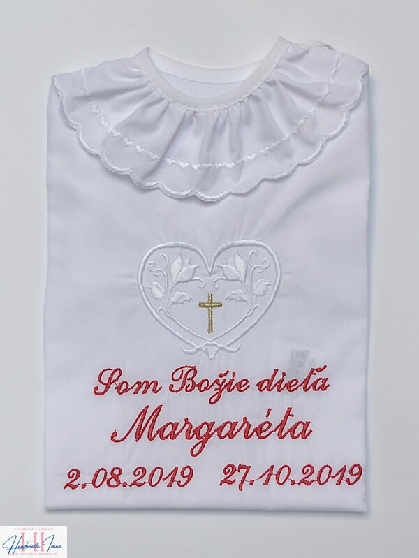 K42 - krstová košieľka bielo-červená