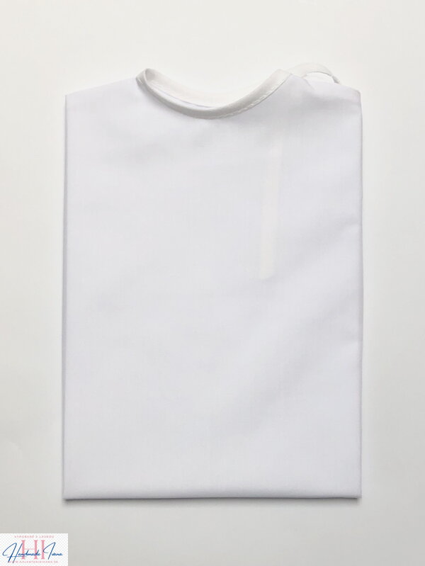 Košieľka na krst biela bez výšivky