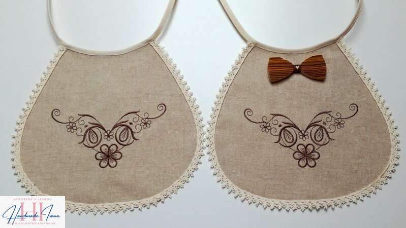 Svadobné podbradníky Ona a on ražné Originál