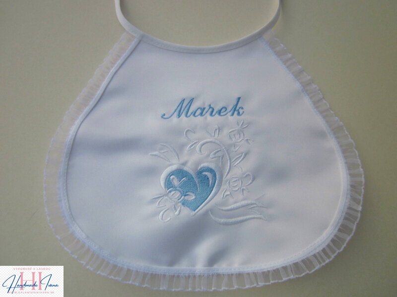 Svadobné podbradníky Srdiečko