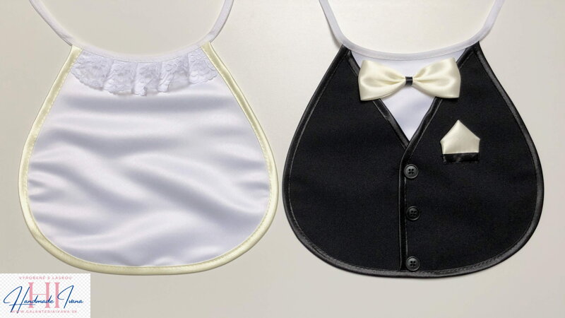 Svadobné podbradníky Sme svoji bez výšivky smotanové