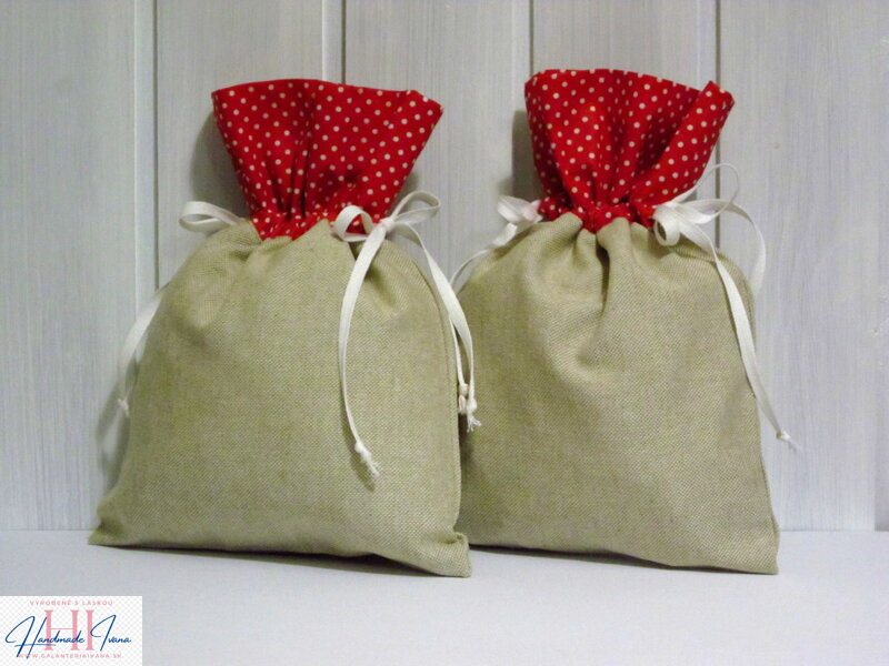 Mikulášske vrecúško Biele bodky