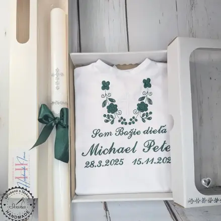 Sada na krst tmavozelená 